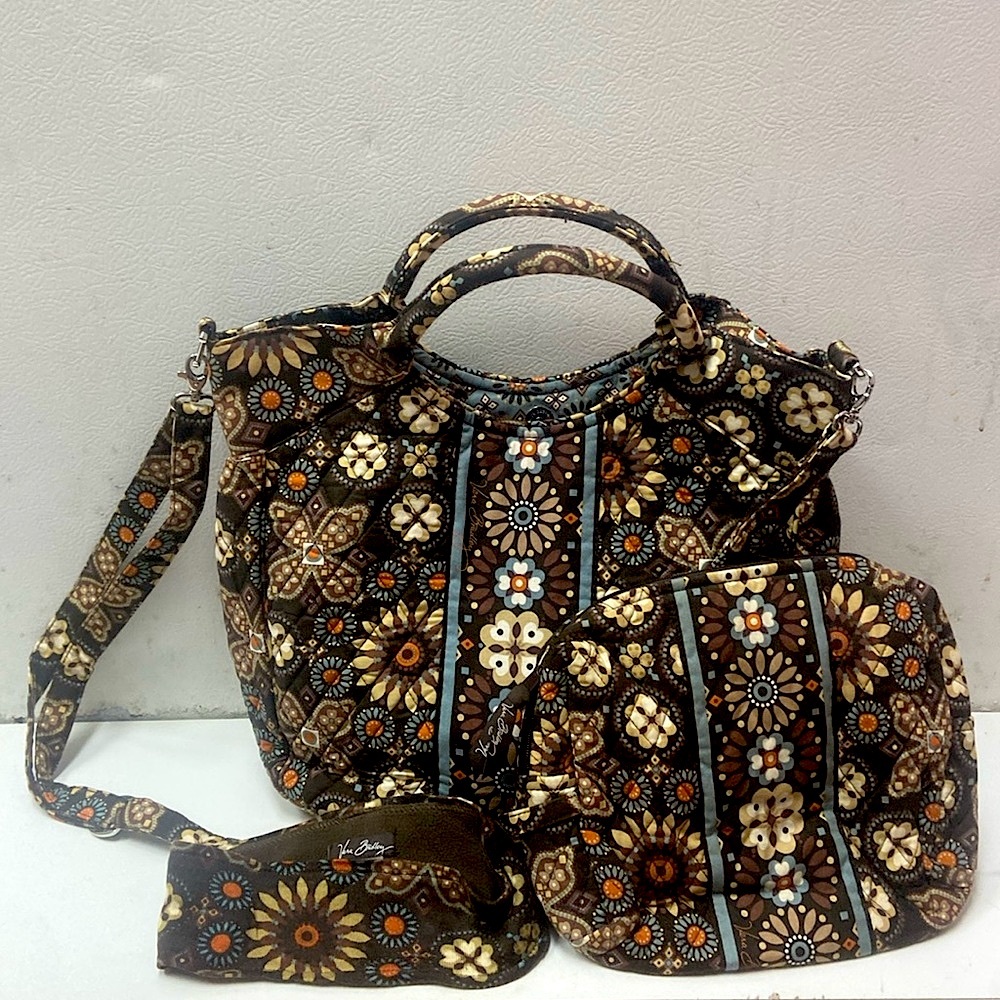 VERA BRADLEY Canyon Trio - Detachable Crossbody Tote / Toiletries Bag / Headband